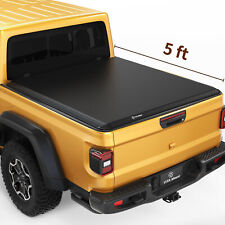 5ft 60.3 Bed Soft Roll Up Tonneau Cover For 20-24 Jeep Gladiator Jt Truck Top