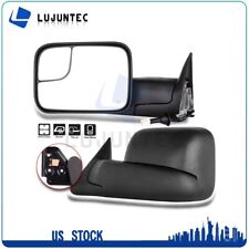 Pair For 1998-2002 Dodge Ram Power Heated Flip Up Side View Towing Mirrors