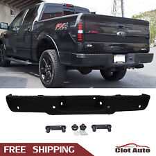 For 2009-2014 Ford F150 F-150 Rear Step Bumper Assembly Wsensor Holes Black