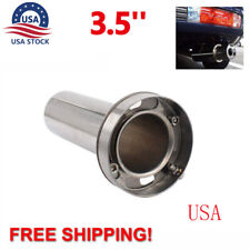 Universal 3.5 Stainless Exhaust Muffler Tip Silencer Round Adjustable Removable