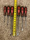 New Red 6pc Mac Tools Scerw Driver Set