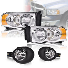 Amberchrome Headlightsfog Lights Fit For 2002-2005 Dodge Ram 1500 2500 3500