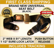 Seat Belt Safety Lap Belts Adjustable Universal Buckle Replacement New 2 Point