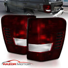 Fit 1999-2004 Jeep Grand Cherokee Dark Red Tail Lights Pair