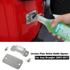Offroad License Plate Delete Bottle Opener For 07-18 Jeep Wrangler Jk Accessory