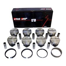 Speed Pro H860cp30 Chevy 383 Flat Top Pistons Moly Rings Kit 030 Sbc 383