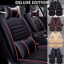 Universal Frontrear Car Seat Covers 5-seats Protector Leather Full Set Cushion