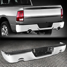 For 09-19 Dodge Ram 1500 Chrome Steel Rear Bumper Wdual Exhaust Wo Sensor Hole