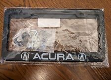 2 Acura Black Aluminum License Plate Frames Screw Screw Caps. Front And Back