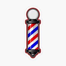 Barber Pole Hair Cut Sticker 5 Inch Decor Tumbler Car Window Sticker