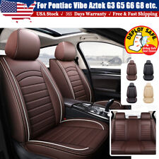 Pu Leather Car Seat Cover Cushion For Pontiac Full Set2pcs Front Row Waterproof