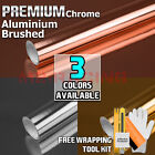 Premium Chrome Brushed Aluminum Steel Car Vinyl Wrap Sticker Decal Air Release