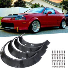 4x 4.5 Carbon Fender Flare Wheel Arches Extra Wide Body For Honda Civic Del Sol