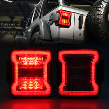 1 Pair Led Tail Lights Wbrake Reverse Turn Signal For 18-23 Jeep Wrangler Jl