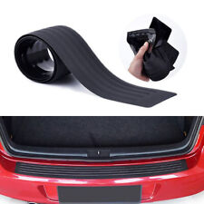 Car Rear Bumper Guard Protector Trim Cover Sill Plate Trunk Rubber Pad Kit Black