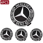 4pcs1set 75mm Wheel Center Hub Caps Cover Logo Badge Emblem For Mercedes-benz