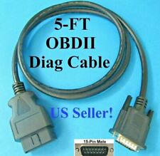 15 Pin Male To Obd2 Cable Compatible With Autel Maxidiag Elite Md802 Scanner