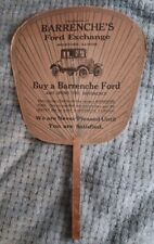 Vintage Rare Advertising Hand Fan For Barrenches Ford Exchange 1930s P11