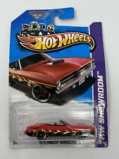 Hot Wheels 2013 Showroom Red 70 Plymouth Barracuda Flames 213250 A5