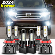 For Toyota Highlander 2011-2013 Combo Led Headlight Hilo Beam Fog Light Bulbs
