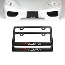 Brand New Universal 100 Real Carbon Fiber Acura License Plate Frame - 2pcs