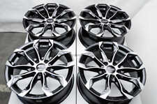 17 5x114.3 Wheels Black Rims Fit Ford Mustang Honda Accord Civic Nissan Altima