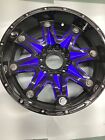 Qty 1 Rtx Offroad Wheel 081863 18x9 10mm Black With Milled Blue Spokes