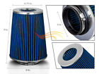4 Blue Truck Long Performance High Flow Cold Air Intake Cone Dry Filter