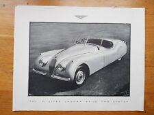 Jaguar Xk120 - Original 1950s Showroom Poster - Rare - Very Good