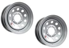 2-pack Trailer Rim Wheel 15x6 6-5.5 Silver Modular 2830 Lb. 4.27 Center Bore