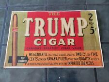 Vintage Trump Cigar Tobacco Humidor Window Dealer Sign
