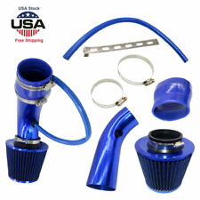 3inch Auto Car Aluminum Air Intake Kits Pipe Cold Air Intake Filterclamp Blue