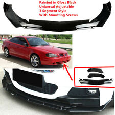 Add-on Universal For Pontiac Grand Am 1999-2005 Black Front Bumper Lip Splitter