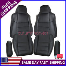 02-2007 For Ford F250 F350 Super Duty Front Perforated Leather Seat Cover Black