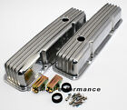 58-86 Sbc Chevy 350 Retro Finned Polished Aluminum Tall Valve Covers 327 400