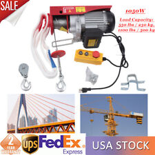 Electric Hoist Winch Engine Crane Overhead Lift With Wired Remote Control 500kg