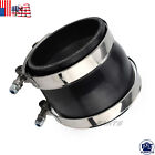 4-3.5 Inch Black Silicone Reducer Coupler Turbo Pipe W 2x T-bolt Clamps