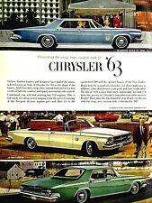 1963 Chrysler New Yorker Sports 300 Vintage Original Print Ad 8.5 X 11
