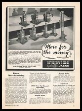1937 Hein Werner Motor Parts Corp. Waukesha Wisconsin Hydraulic Jacks Print Ad