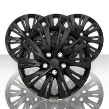 15 Set Of 4 Black Wheel Covers Snap On Full Hub Caps For R15 Tire Steel Rim
