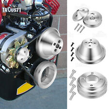 Crankshaftalternatorwater Pump V-belt Pulley Kit For Small Block Ford 302 351c