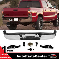 Fits 2005-2015 Toyota Tacoma Pickup Chrome Complete Rear Steel Bumper Assembly