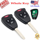 2 Uncut Keyless For 2008 2009 2010 2011 2012 2013 Jeep Liberty Remote Key Fob