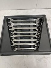 8 Pc Set Blue-point Reversible Ratcheting Wrench Sae Combination Tool Boer708