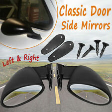 Pair Black Universal Classic Style Car Door Wing Side View Mirror Leftright Set