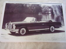 1960 S 1961 Mercedes Benz 220 Se Cabriolet 11 X 17 Photo  Picture