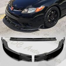 For 2006-2008 Honda Civic Coupe Cs-style Painted Black Front Bumper Spoiler Lip