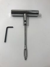 Steel Heavy Duty T-handle Tire Plug Repair Tool W Replaceable Split Eye Needle