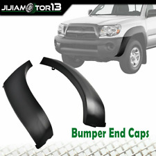 Fit For 2005-2011 Toyota Tacoma 2pcs Front Primed Black Bumper End Caps Cover