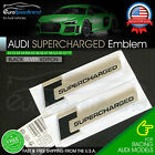 Audi Supercharged Emblem 3d Black Silver Badge Side Fender A4 A5 A6 A7 A8 Oem